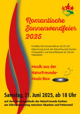 NaturFreunde Karben Plakat Sonnenwendfeier 2025 