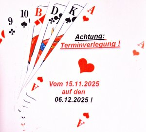 Verlegung des Preisskat-Turniers auf den 06. Dezember 2025 