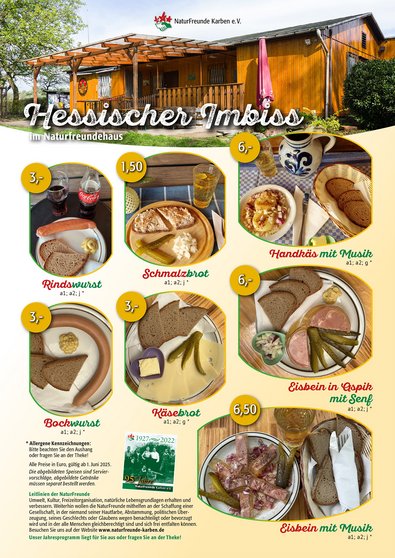 NaturFreunde Karben - Imbiss- und Getränkekarte